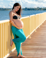 Fotografia de Gestante – Talita na Península dos Ministros.